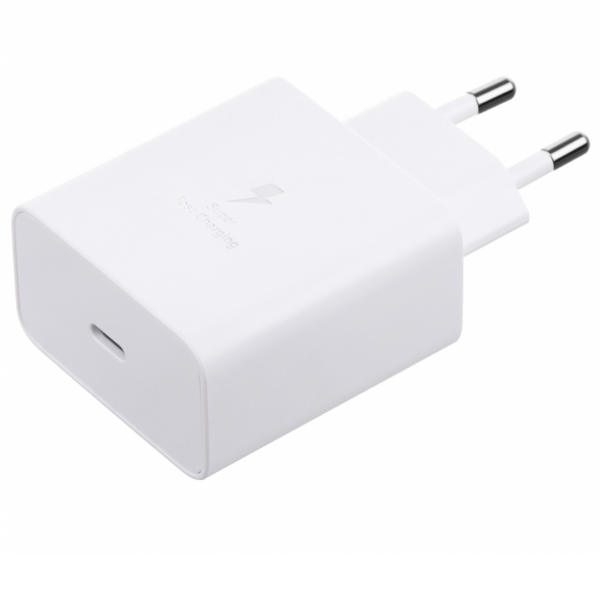 Samsung EP-TA865W Ladegerät 65W USB-C Netzteil in Weiß Vorderansicht
