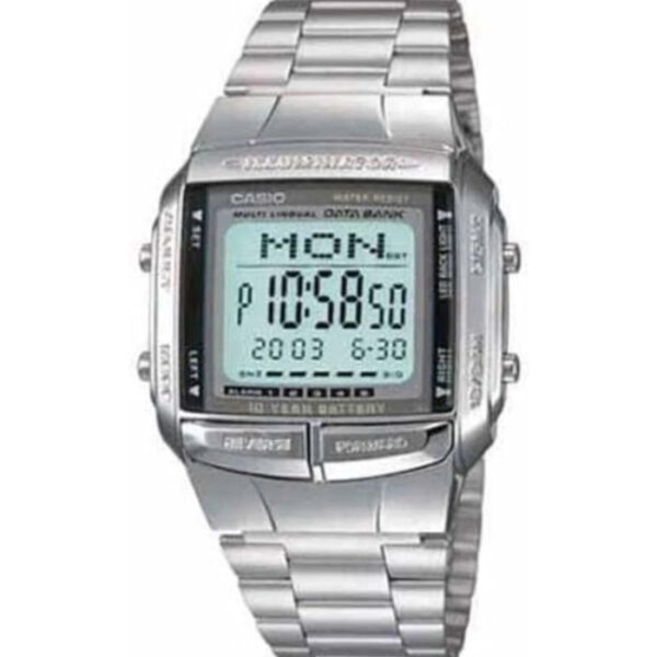 CASIO Herren Digital Quarz Uhr mit Edelstahl Armband DB-360-1A