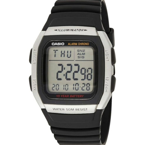 Casio Herren Armbanduhr Collection Digital Quarz Schwarz Resin W-96H-1Aves