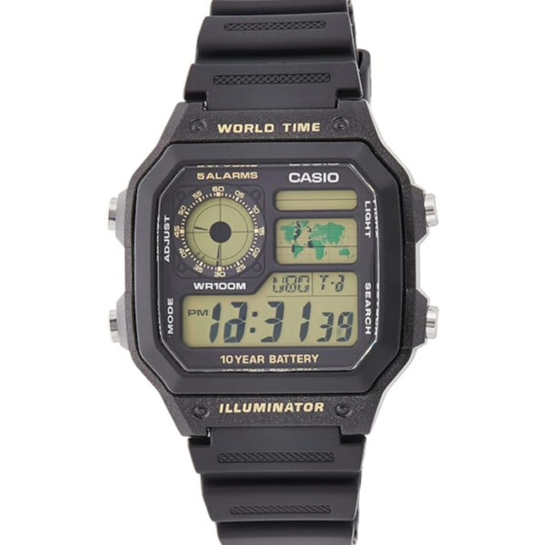 Casio Unisex Digital Analog Uhr mit Harz Armband AE-1200WH-1B