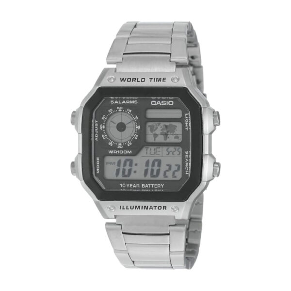 Casio Sports Men's Digital Quartz AE-1200WHD-1A, Gray/Metallic, Bracelet