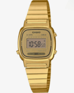 Casio LA670WGA-9D Damen Digitaluhr Gold – Vorderansicht