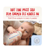 NUK Babyflasche mit blauem Temperature Control Indikator und Skala