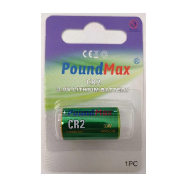 PoundMax Lithium CR-2 (CR17355, CR-2M, DLCR2, KCR2, 6206) Spezial Batterie, 3V | 1x 1er-Blister