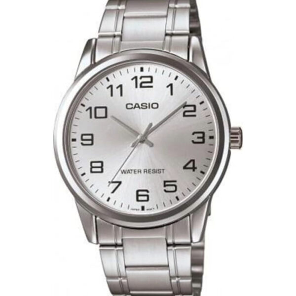 Casio Herren Analog Quarz Uhr mit Edelstahl Armband MTP-V001D-7