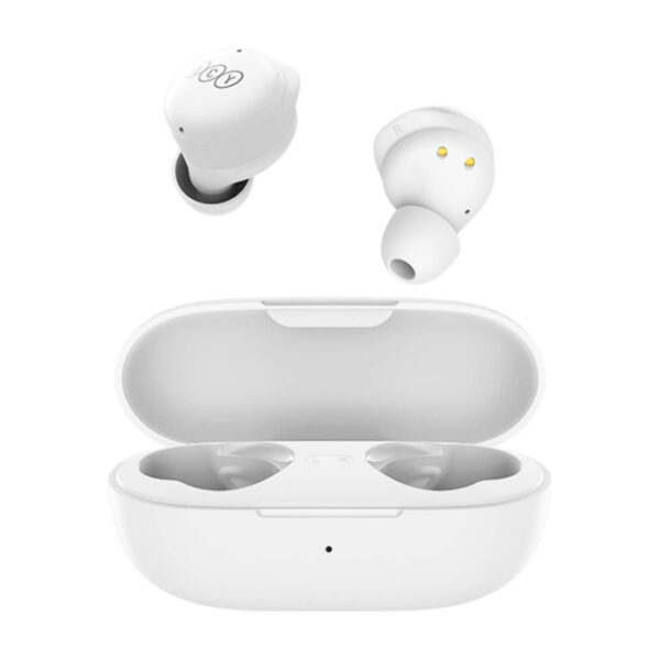 QCY T17 Wireless Earbuds Bluetooth 5.1 Headphones with Microphone and Touch Control, Noise Reduction Call, Ultra-Low Latency, IPX5 Waterproof Sports Headphones In Ear, White