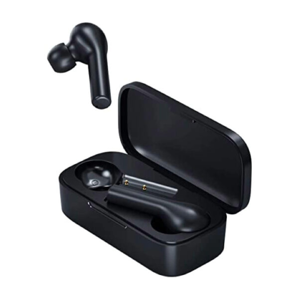 QCY T5 Wireless In-Ear Earphones, Bluetooth 5.0 TWS, with Charging Case, 25 Hours Playtime, True Wireless, iPhone Samsung Huawei, Sports Headphones, Waterproof and Mic (Black)