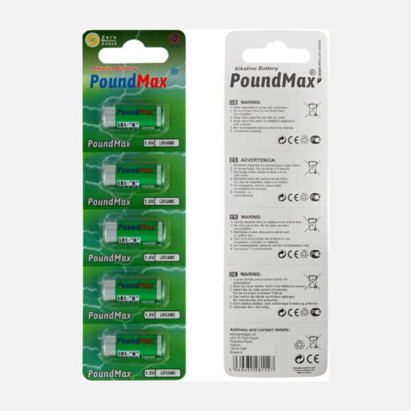 PoundMax 910A LR1N Typ MN9100 Alkaline-Batterien, 1,5 V, 5 Stück