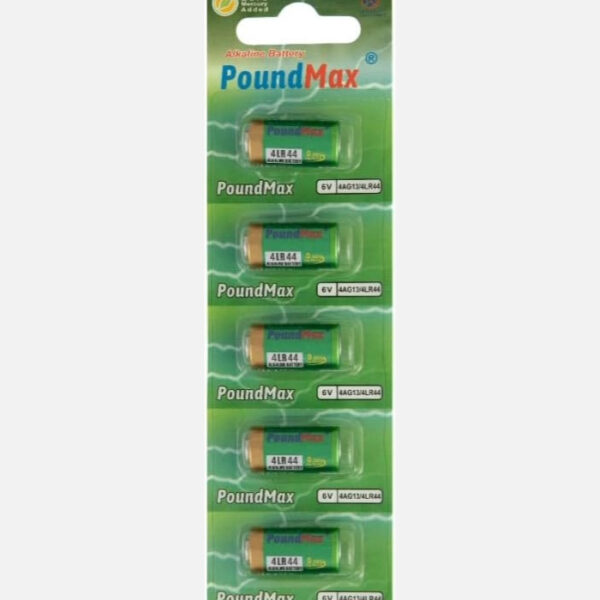 PoundMax Alkaline 5X 4LR44 (4AG13, L1325), 6V | 1x 5er-Packung