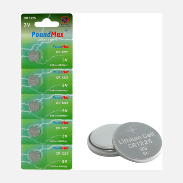 PoundMax 1225 CR1225 DL1225 Lithium-Knopfzellenbatterien, 3 V, 5 Stück