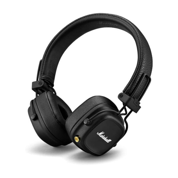 Marshall Major IV On Ear Bluetooth Headphones, Wireless Earphones, Foldable, 80+ Hours Wireless Playtime - Black