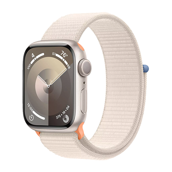 Watch Apple Watch Series 9 LTE 45mm Starlight Aluminium Case with Sport Loop - Starlight