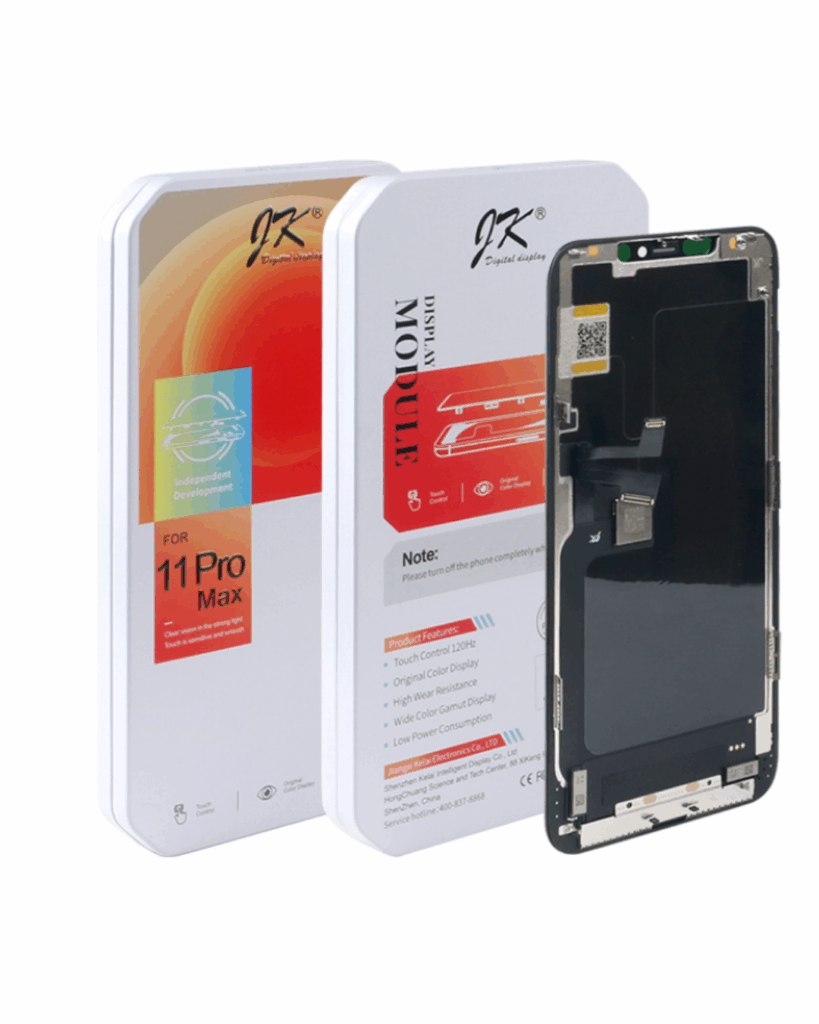 JK In-Cell Display für iPhone 11 Pro Max – Verpackung und Displaymodul