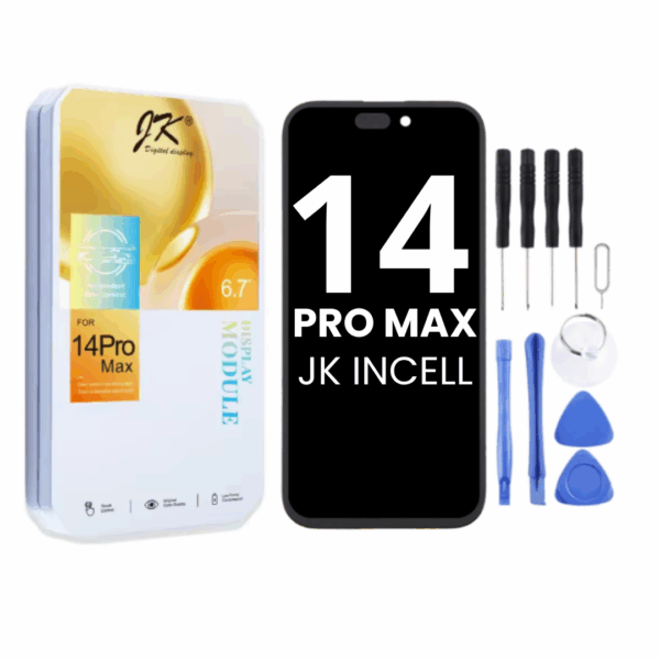 JK Premium In-Cell display for iPhone 14 Pro Max with complete repair tool kit