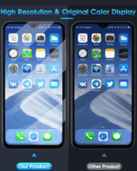 Vergleich der Displayqualität Samsung Galaxy A34 – unser LCD vs. anderes Produkt