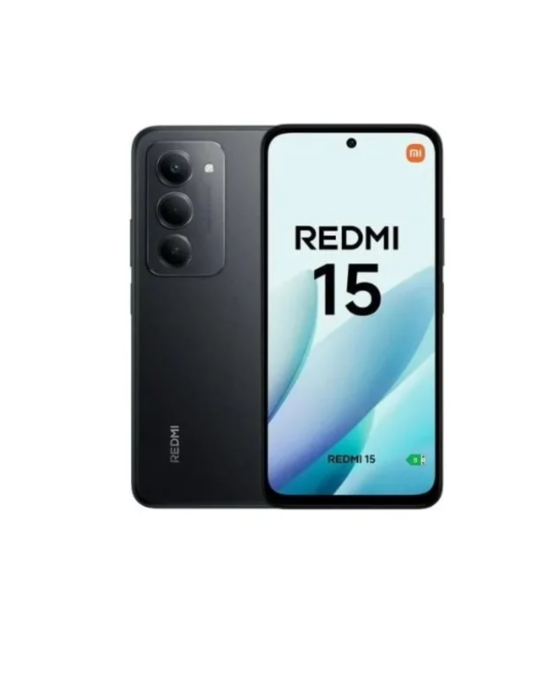 Xiaomi Redmi 15 Midnight Black – Front View Xiaomi Redmi 15 Smartphone 8GB 256GB Midnight Black Front Display