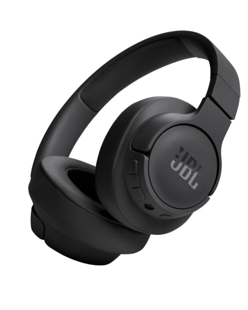 JBL T720 BT Over-Ear Bluetooth Kopfhörer schwarz in Schrägansicht