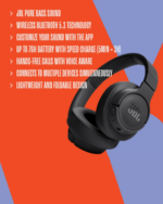 Zubehör JBL T720 BT schwarz – USB-C Ladekabel und 3,5-mm Audiokabel