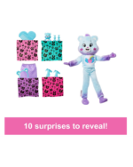 Übersicht der 10 Überraschungen der Barbie Cutie Reveal Dream Bright Bär Puppe mit Kostüm und Accessoires