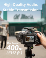 DJI Mic Mini Sender, Empfänger, Ladecase, Adapter, Windschutze und Zubehör aufgereiht