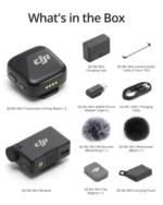 DJI Mic Mini Sender an Kleidung per Clip, Magnet und Lanyard befestigt