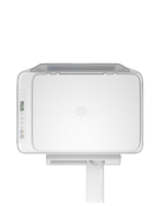 Draufsicht auf den HP DeskJet 2810e mit sichtbarem LCD-Bildschirm und Funktionstasten