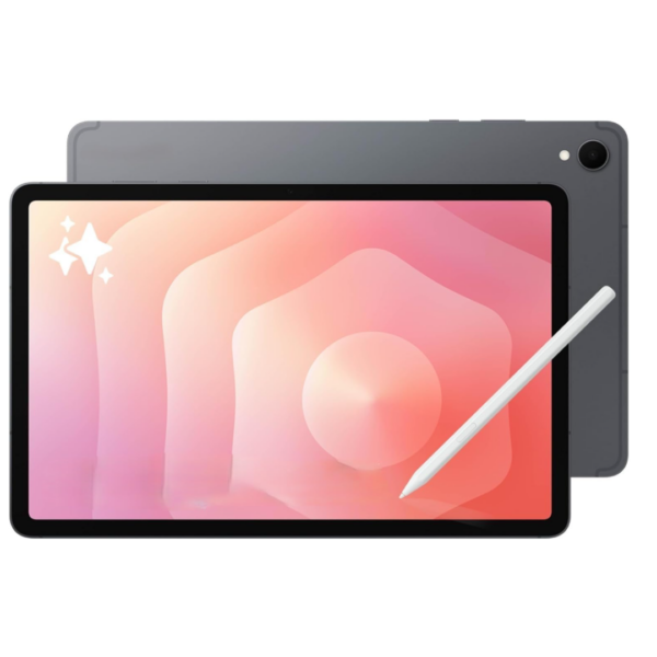 Samsung Galaxy Tab S11 X730 Tablet Vorder- und Rückseite mit S Pen in Grau