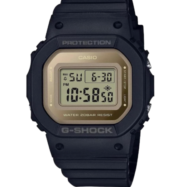 Casio G-SHOCK GMD-S5600-1ER – Sportliche Digitaluhr in Schwarz mit Gold-Akzenten