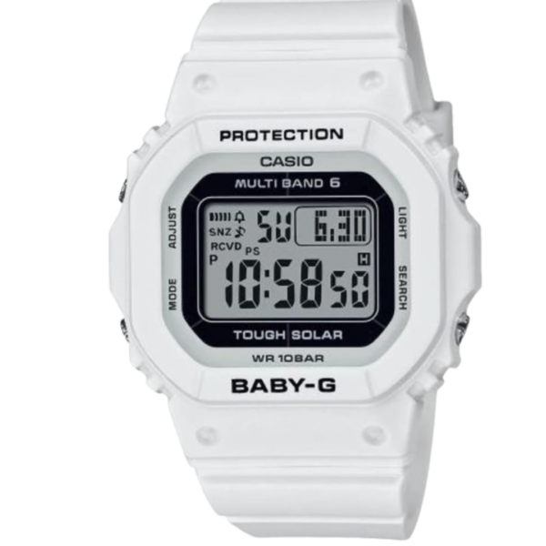 Casio BABY-G BGD-5650-7ER – Sportliche Digitaluhr mit Tough Solar & Funkempfang in Weiß