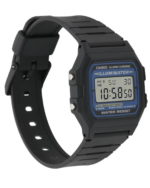 Schwarzes Resin-Armband der Casio F-105W-1AQUK Digitaluhr