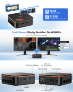 Dual 4K Monitor Setup mit Blackview MP20 Mini PC