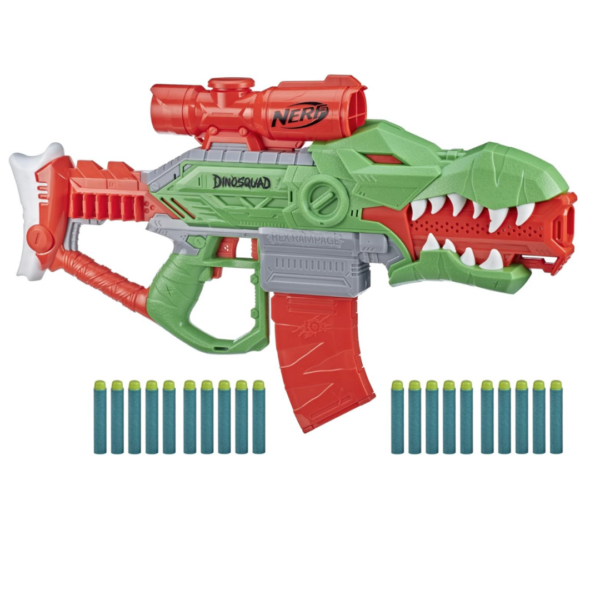 NERF DinoSquad Rex-Rampage motorisierter Blaster im T-Rex Design Wolfsohn B2B