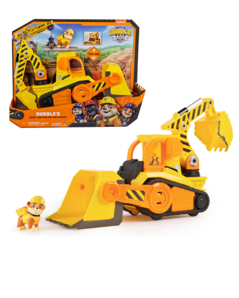 Rubble & Crew Deluxe Bulldozer Baufahrzeug mit Rubble Spielfigur Wolfsohn B2B